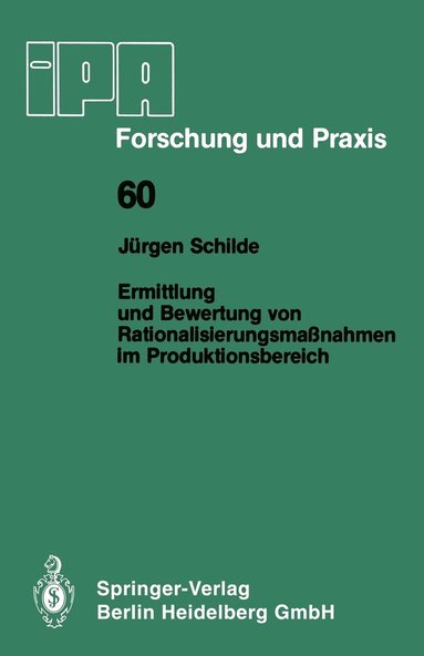 bokomslag Ermittlung und Bewertung von Rationalisierungsmaßnahmen im Produktionsbereich