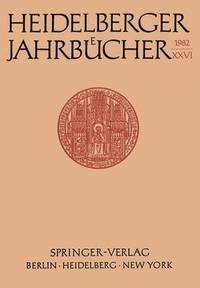 bokomslag Heidelberger Jahrbücher