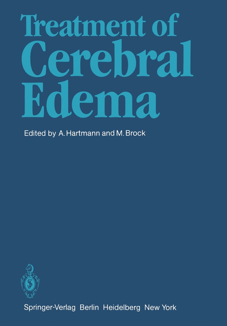 A. Hartmann, Mario Brock - Treatment of Cerebral Edema, Häftad