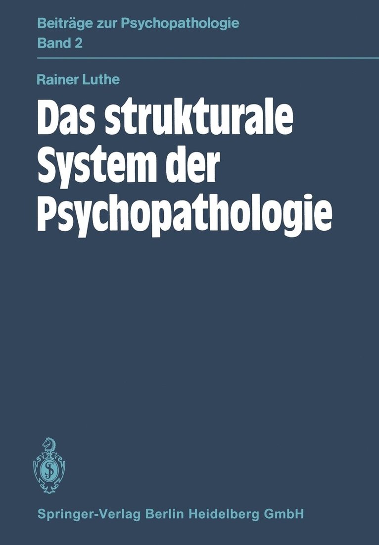 Das strukturale System der Psychopathologie 1