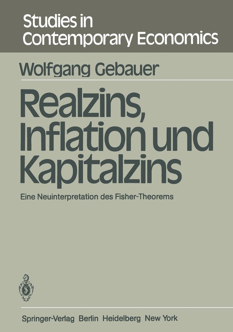 Realzins, Inflation und Kapitalzins 1