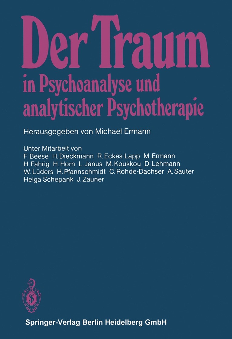 M. Ermann - Der Traum in Psychoanalyse und analytischer Psychotherapie, Häftad