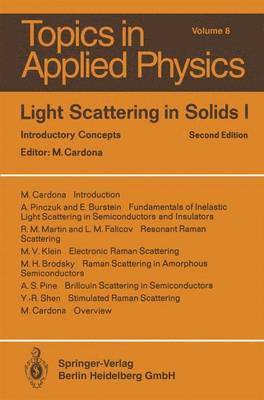 Light Scattering in Solids I 1