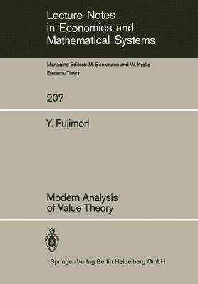 bokomslag Modern Analysis of Value Theory