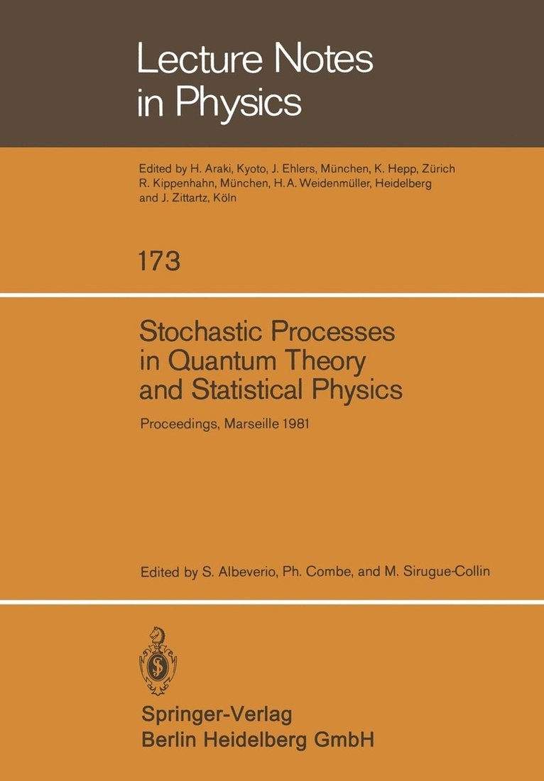 Stochastic Processes in Quantum Theory and Statistical Physics 1