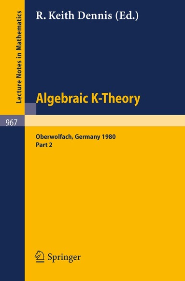 R. Keith Dennis - Algebraic K — Theory, Häftad