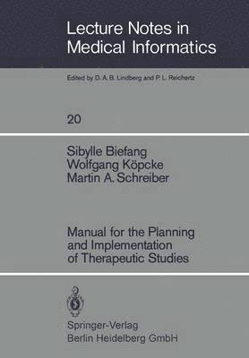 bokomslag Manual for the Planning and Implementation of Therapeutic Studies