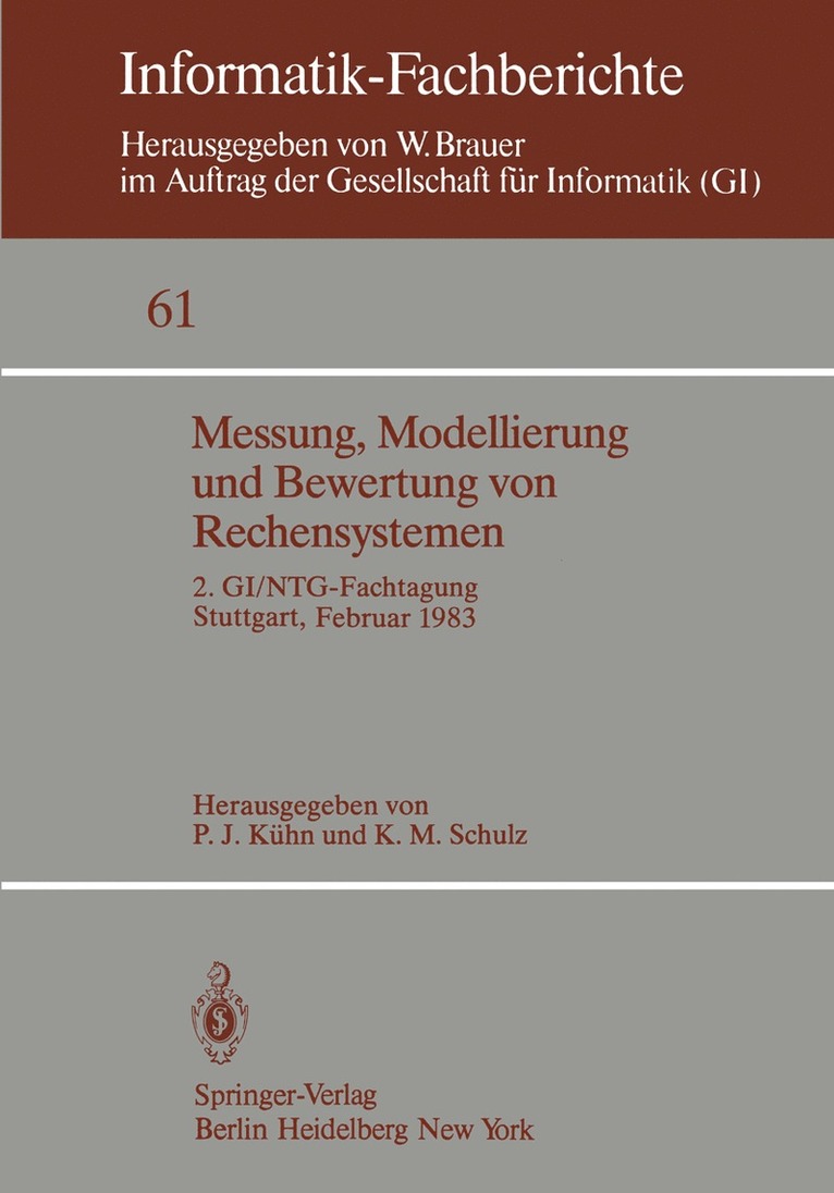 P.J. Kühn, K.M. Schulz, P. J. Kühn, K. M. Schulz, Paul J. Ka1/4hn - Messung, Modellierung und Bewertung von Rechensystemen, Häftad