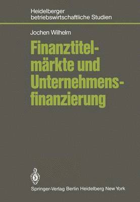 Finanztitelmrkte und Unternehmensfinanzierung 1