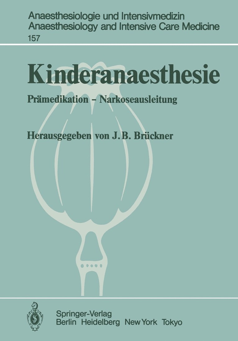 J. B. Brückner - Kinderanaesthesie, Häftad