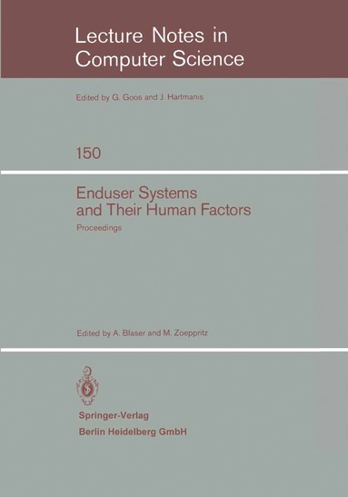 bokomslag Enduser Systems and Their Human Factors