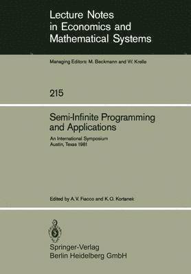 Semi-Infinite Programming and Applications 1