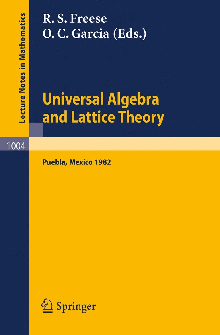 Universal Algebra and Lattice Theory 1