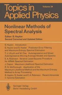 bokomslag Nonlinear Methods of Spectral Analysis