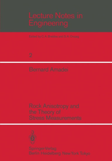Bernard Amadei - Rock Anisotropy and the Theory of Stress Measurements, Häftad