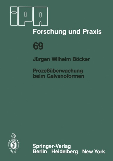 bokomslag Prozeßüberwachung beim Galvanoformen