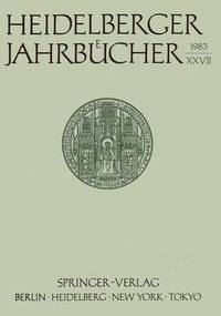bokomslag Heidelberger Jahrbücher