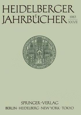 bokomslag Heidelberger Jahrbücher