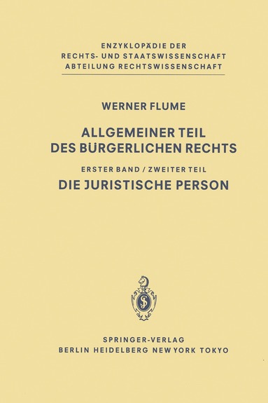 Werner Flume - Allgemeiner Teil des Bürgerlichen Rechts, Inbunden