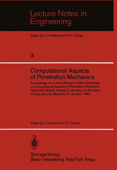 J. Chandra, J. E. Flaherty - Computational Aspects of Penetration Mechanics, Häftad