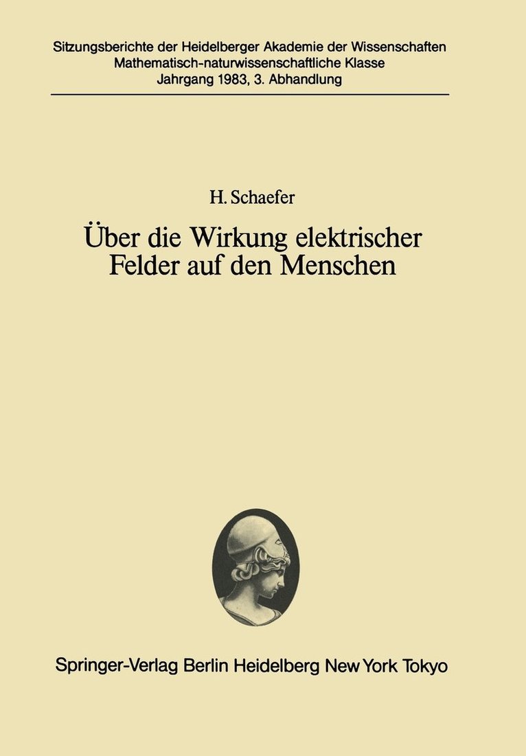 H. Schaefer - Über die Wirkung elektrischer Felder auf den Menschen, Häftad