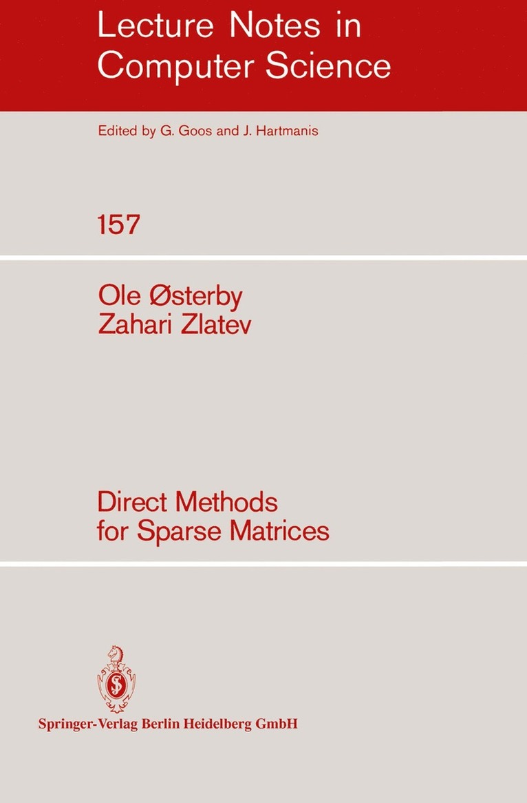 O. Osterby, Z. Zlatev - Direct Methods for Sparse Matrices, Häftad