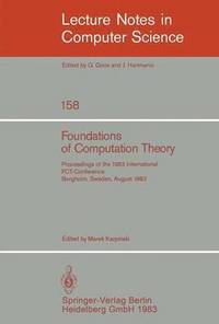 bokomslag Foundations of Computation Theory