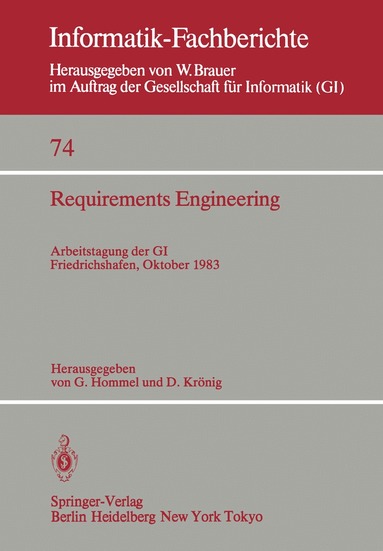 G. Hommel, D. Krönig - Requirements Engineering, Häftad