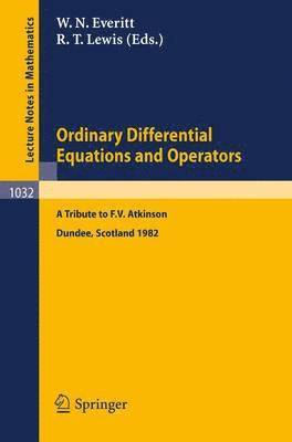 Ordinary Differential Equations and Operators 1