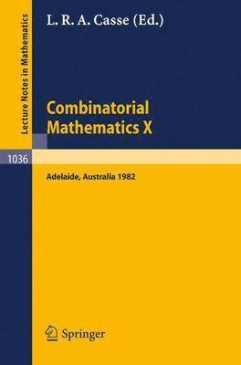 bokomslag Combinatorial Mathematics X