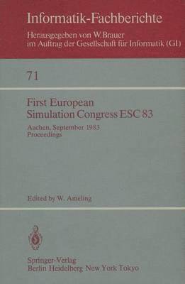 bokomslag First European Simulation Congress ESC 83