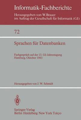 J.W. Schmidt, J. W. Schmidt - Sprachen für Datenbanken, Häftad