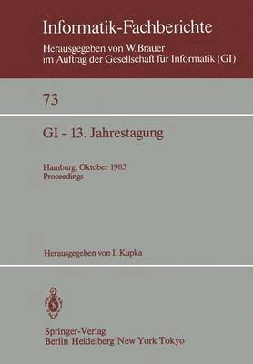 bokomslag GI  13. Jahrestagung