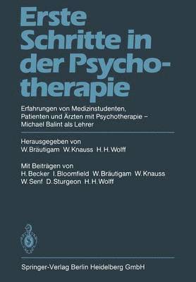 bokomslag Erste Schritte in der Psychotherapie