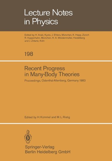 bokomslag Recent Progress in Many-Body Theories