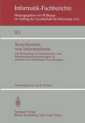 bokomslag Koordination von Informationen