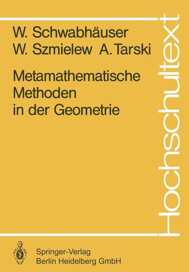 bokomslag Metamathematische Methoden in der Geometrie