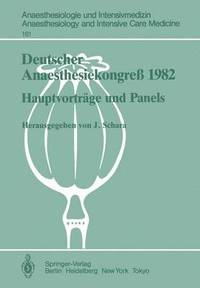 bokomslag Deutscher Anaesthesiekongre 1982 Freie Vortrge