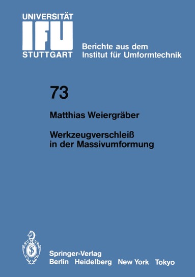 bokomslag Werkzeugverschleiß in der Massivumformung