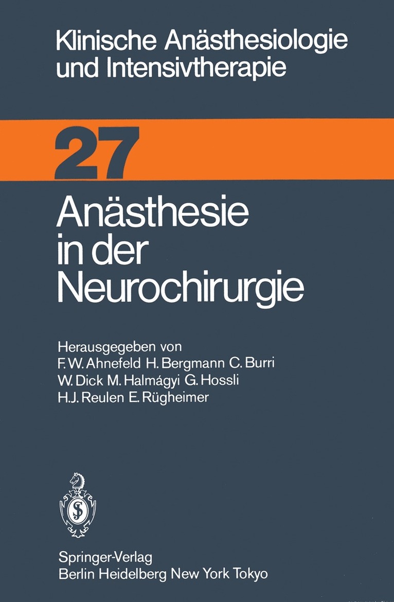 Ansthesie in der Neurochirurgie 1