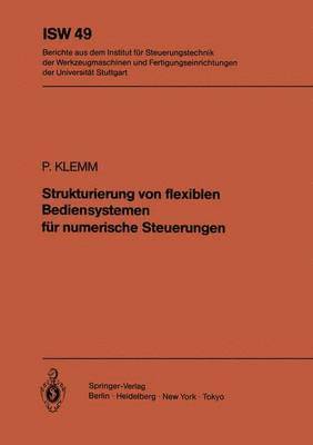 bokomslag Strukturierung von flexiblen Bediensystemen fr numerische Steuerungen