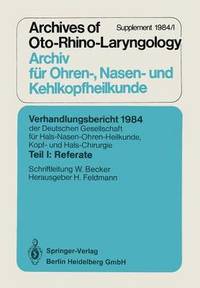 bokomslag Verhandlungsbericht 1984 der Deutschen Gesellschaft fr Hals- Nasen- Ohren-Heilkunde, Kopf- und Hals-Chirurgie
