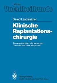 bokomslag Klinische Replantationschirurgie