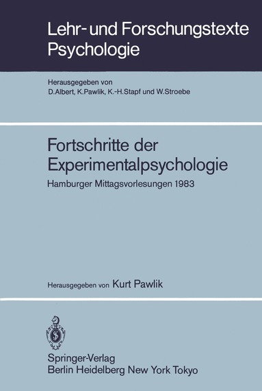 K. Pawlik - Fortschritte der Experimentalpsychologie, Häftad