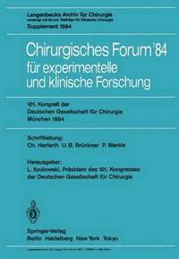 bokomslag Chirurgisches Forum 84 fr experimentelle und klinische Forschung