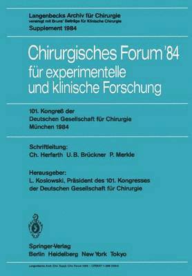 Chirurgisches Forum 84 fr experimentelle und klinische Forschung 1