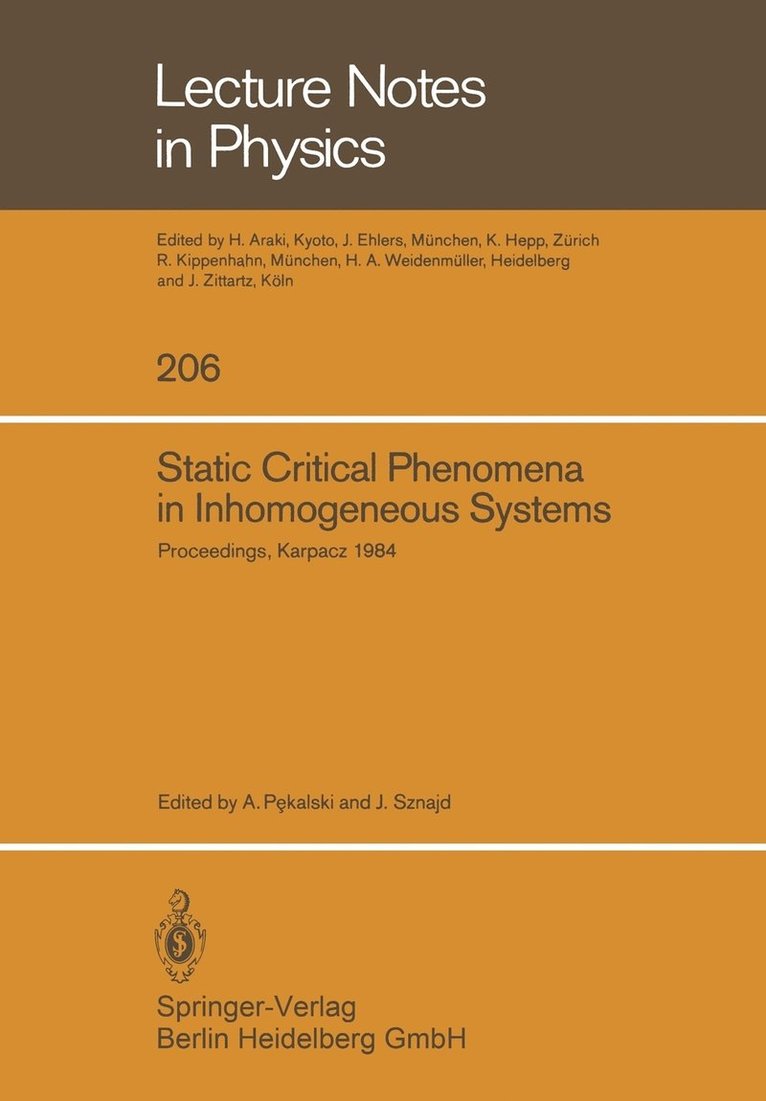 Static Critical Phenomena in Inhomogeneous Systems 1