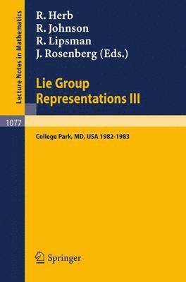 Lie Group Representations III 1