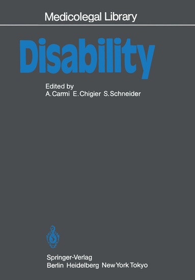 A. Carmi, E. Chigier, S. Schneider - Disability, Häftad