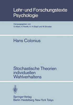 Stochastische Theorien individuellen Wahlverhaltens 1